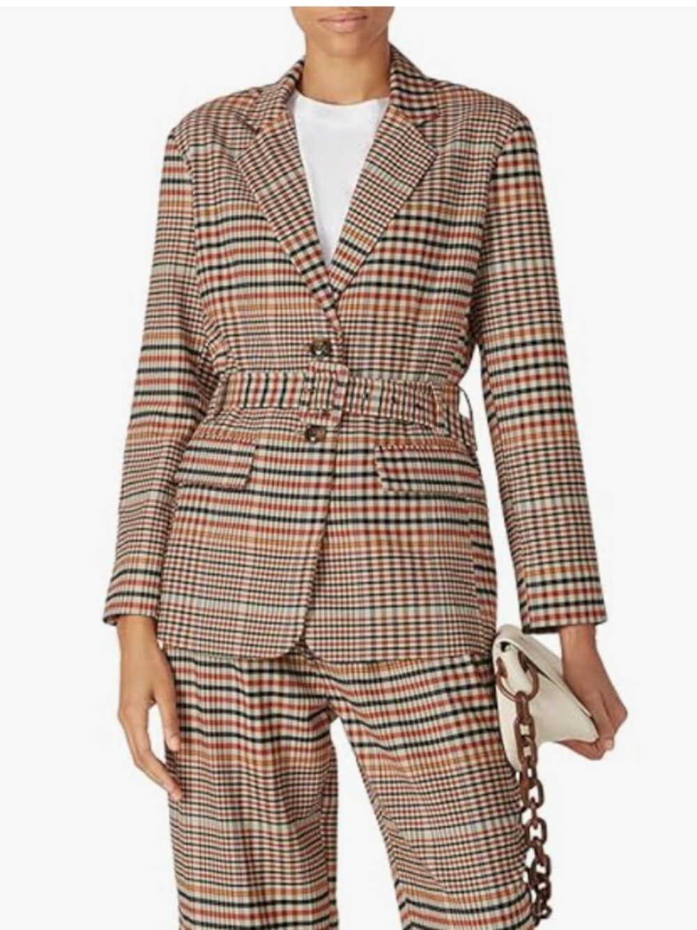 Love, Whit by Whitney Port Plaid Blazer Size L